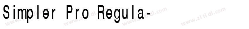 Simpler Pro Regula字体转换